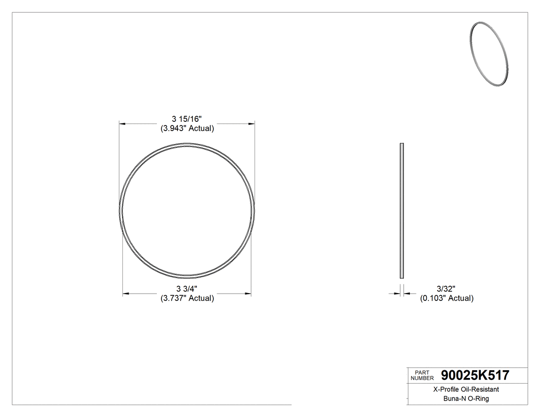 Technical drawing - 90025K517